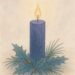 Purple holiday candle